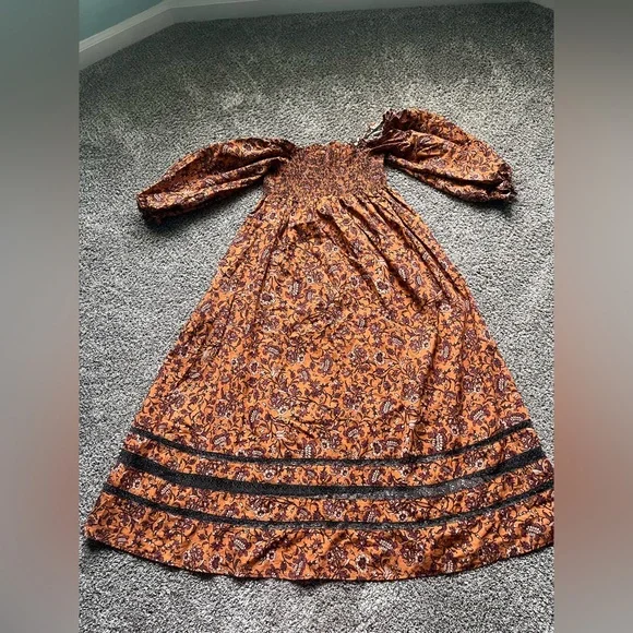 ⭐️SALE⭐️Mi Golondrina Orange Sundress - Picture 2 of 14